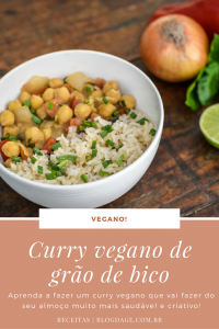 Curry vegano de grão de bico