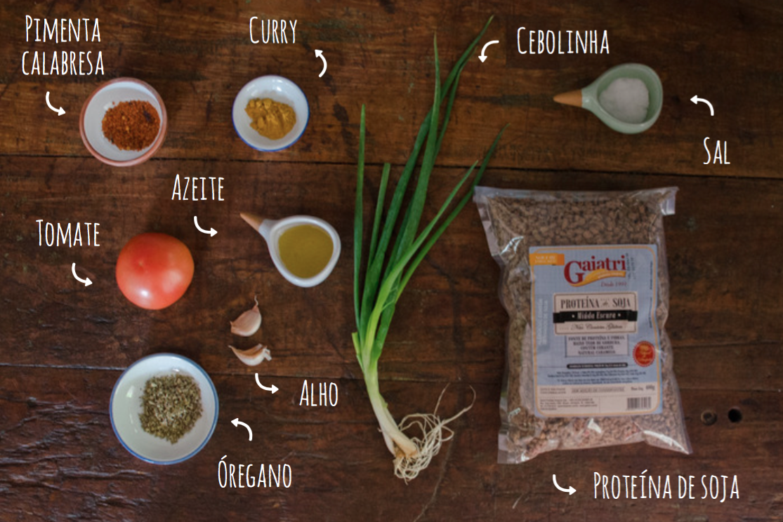ingredientes para fazer proteína de soja