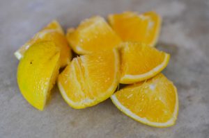 laranjas cortadas