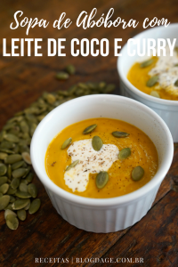 Sopa de Abóbora com leite de coco e curry