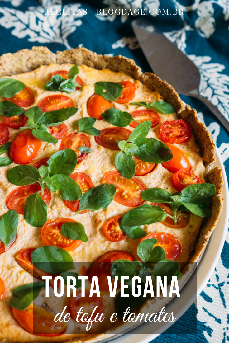 Torta Vegana de Tofu e Tomate